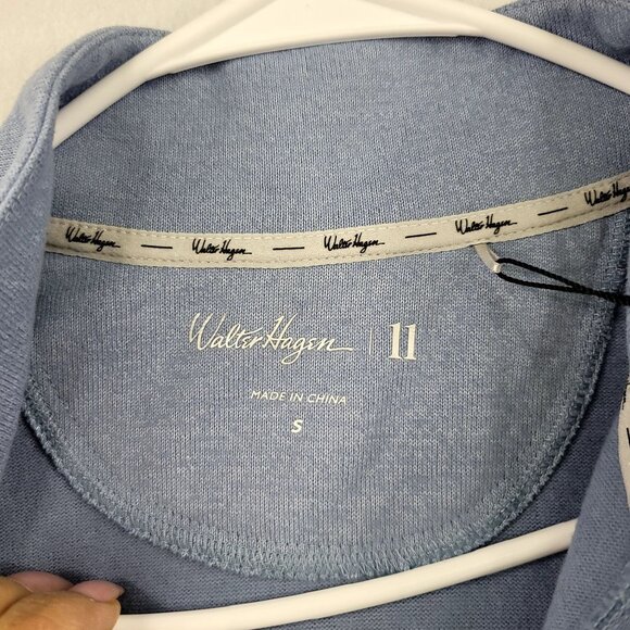 Walter Hagen Mens Small 1/4 Zip Sweatshirt Blue Heather Golf Preppy - Picture 5 of 11